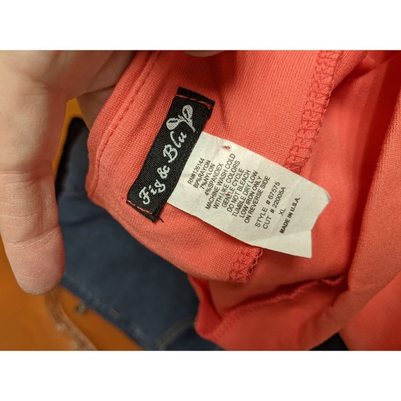 Fig & Blue Skirt Coral Orange Size  XL Pencil Womens Modest - Picture 5 of 5